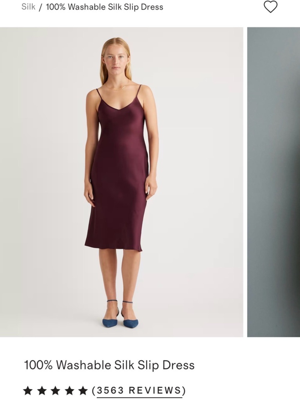 Silk Slip Dress in Lilac